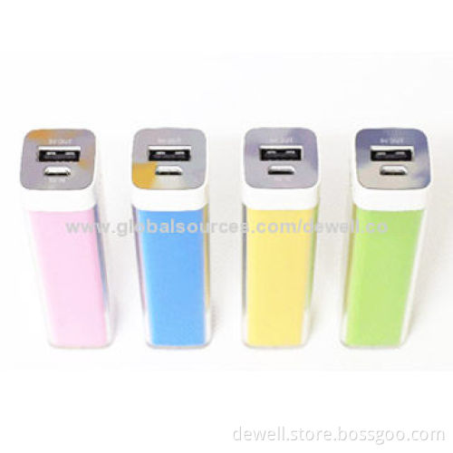 1,200/2,000/2,200/2,600mAh Emergency Mobile Device Charger for Promotions, 5V/1A Output